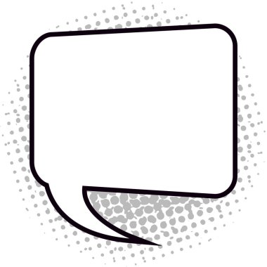 Komik izole kabarcık sohbet