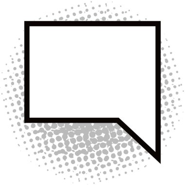 Komik izole kabarcık sohbet