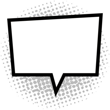 Komik izole kabarcık sohbet