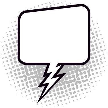 Komik izole kabarcık sohbet