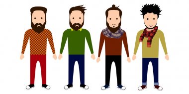 Hipster karakter kümesi