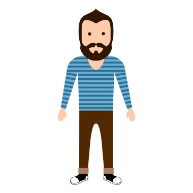 İzole Hipster karakter