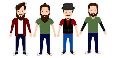 Hipster karakter kümesi
