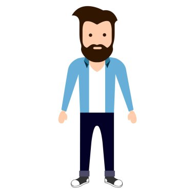 İzole Hipster karakter