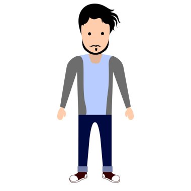 İzole Hipster karakter