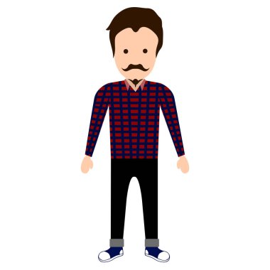 İzole Hipster karakter