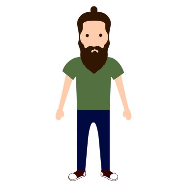 İzole Hipster karakter