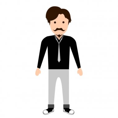 İzole Hipster karakter