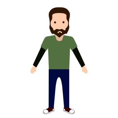 İzole Hipster karakter