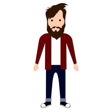 İzole Hipster karakter