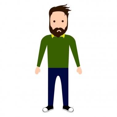 İzole Hipster karakter