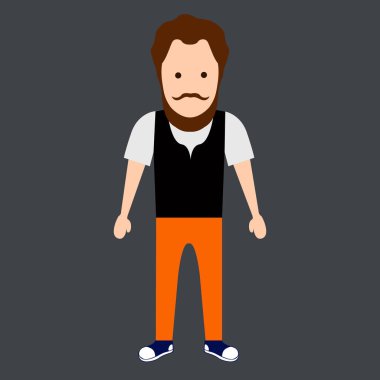 İzole Hipster karakter