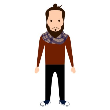 İzole Hipster karakter