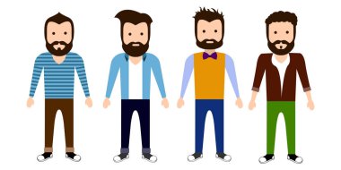 Hipster karakter kümesi