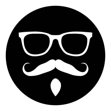 Hipster simgesi damgası