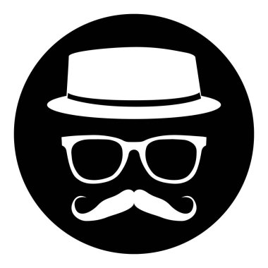 Hipster simgesi damgası