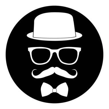 Hipster simgesi damgası