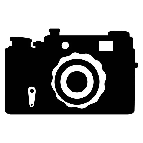 Hipster camera silhouette — Stock Vector