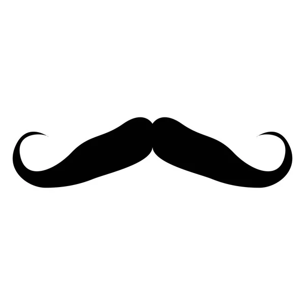 Hipster μουστάκι σιλουέτα — Διανυσματικό Αρχείο