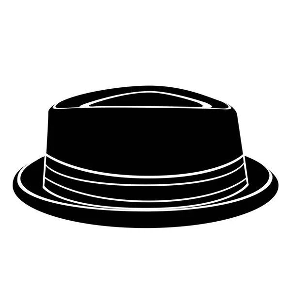Silhueta de chapéu de Hipster — Vetor de Stock