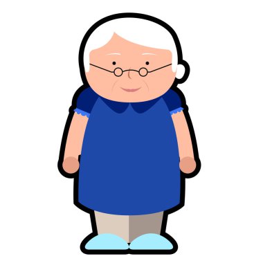 İzole büyükanne simgesi