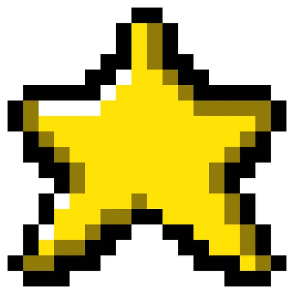 Estrela pixelada isolada — Vetor de Stock
