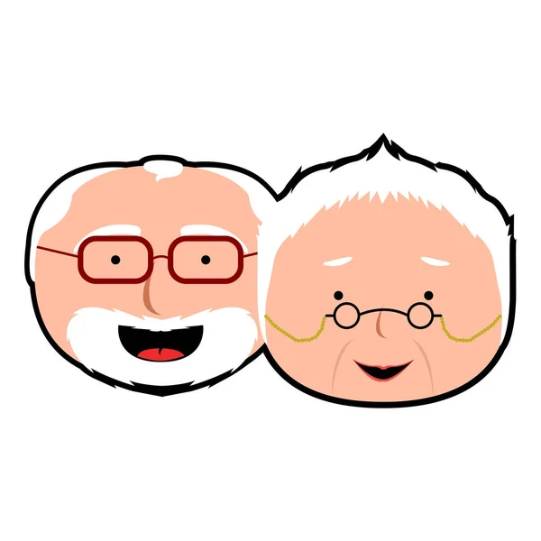 Aislados abuelos avatar — Vector de stock