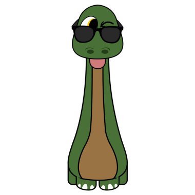 İzole edilmiş şirin dinozor.