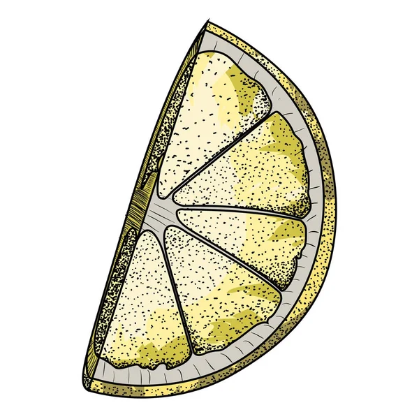 Citron vintage isolé — Image vectorielle