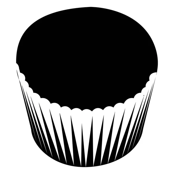 Isolierte Muffin-Silhouette — Stockvektor