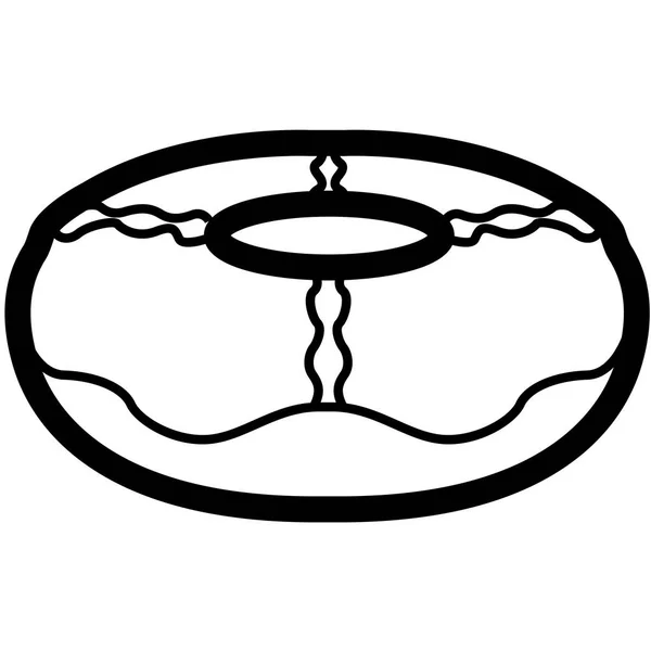 Contour de donut isolé — Image vectorielle