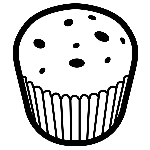 Isolated muffin outline — Stock Vector