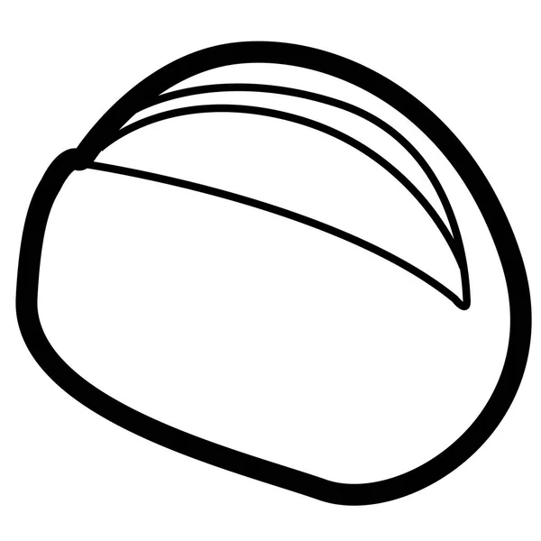 Contour de pain isolé — Image vectorielle