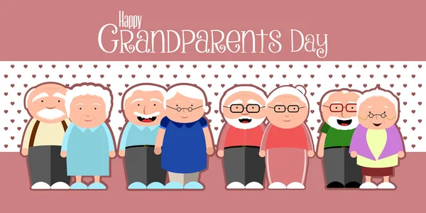Feliz día de los abuelos — Vector de stock