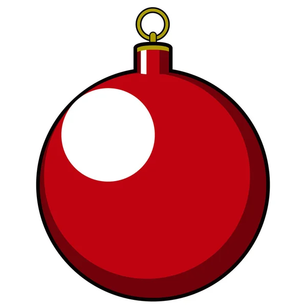 Elszigetelt karácsonyfa labda — Stock Vector