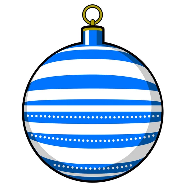 Boule d'arbre de Noël isolée — Image vectorielle