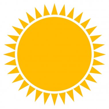 İzole edilmiş güneş simgesi