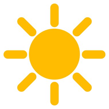 İzole edilmiş güneş simgesi