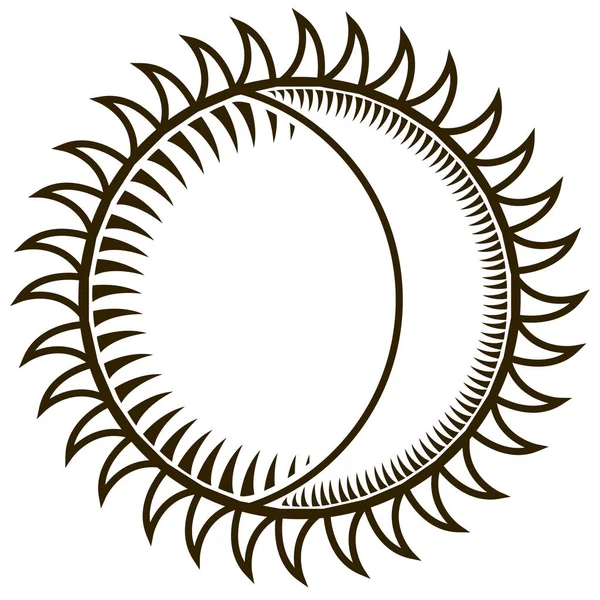 Solen och månen ikonen — Stock vektor