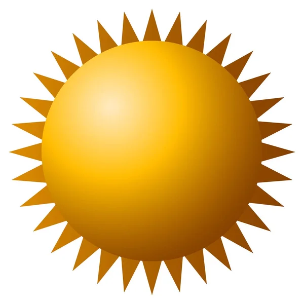 고립된 태양의 아이콘 — 스톡 벡터