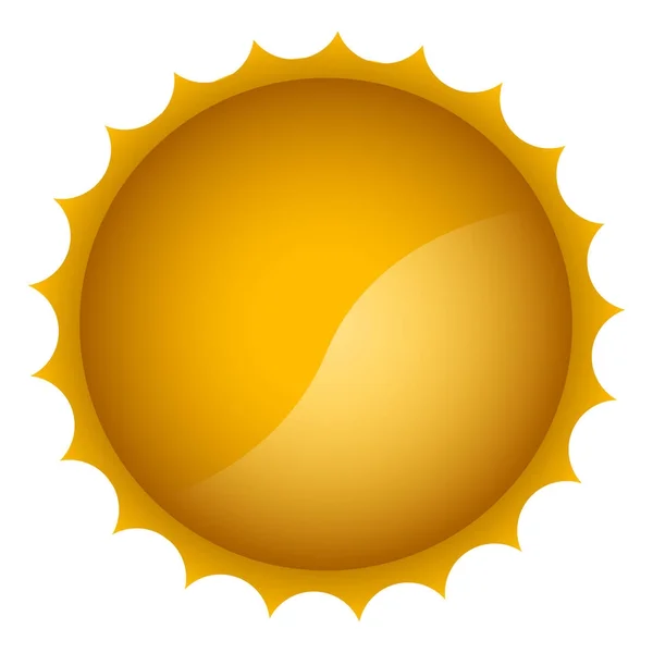 Icono de sol aislado — Vector de stock