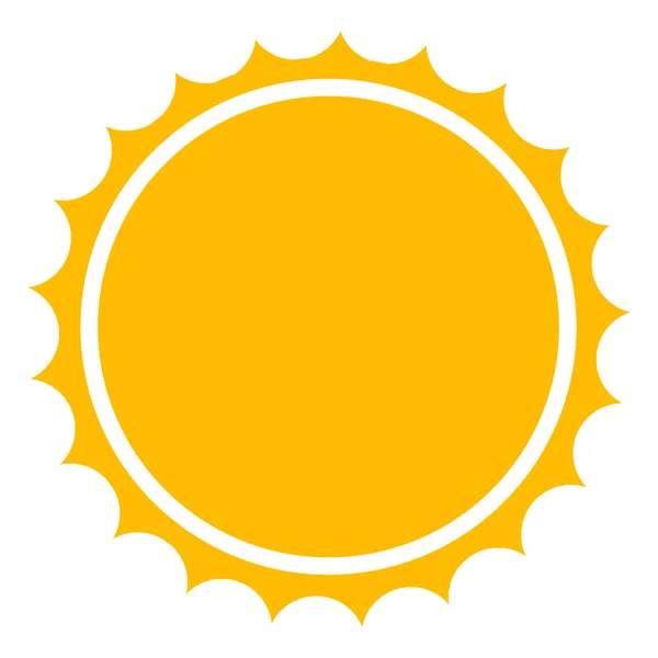 Icono de sol aislado — Vector de stock