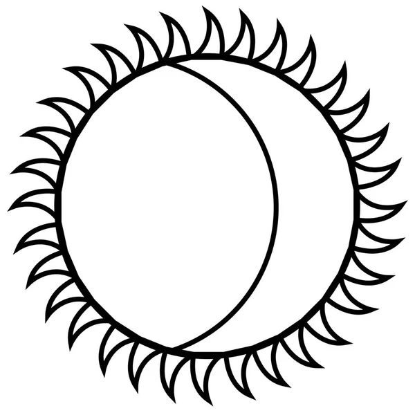 Isolé soleil et icône de lune — Image vectorielle