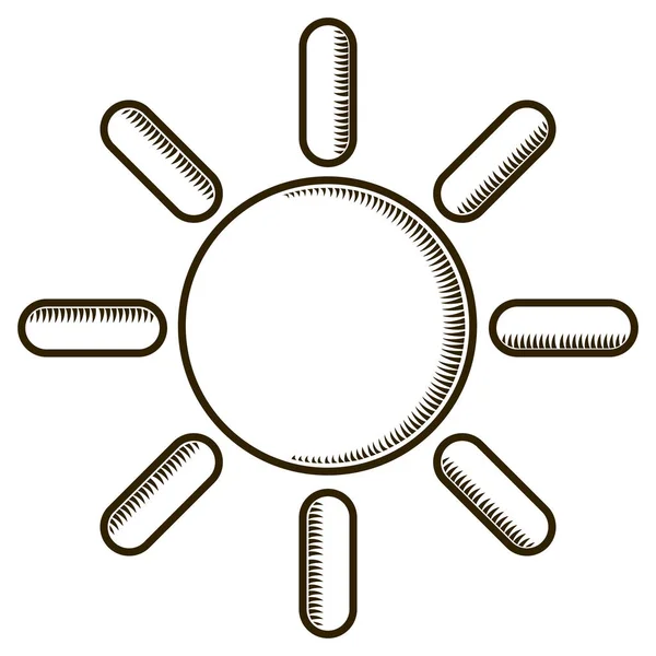 Контуры солнца — стоковый вектор