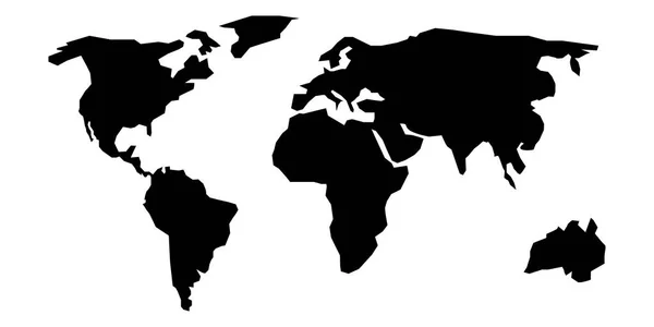 Carte du monde isolée — Image vectorielle