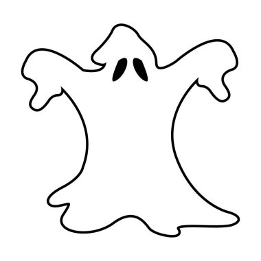İzole hayalet illüstrasyon