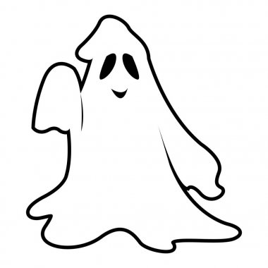 İzole hayalet illüstrasyon