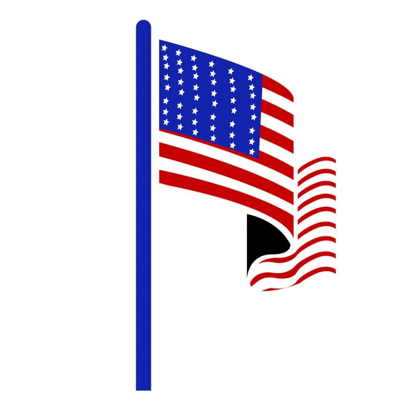 Geïsoleerde vlag afbeelding — Stockvector