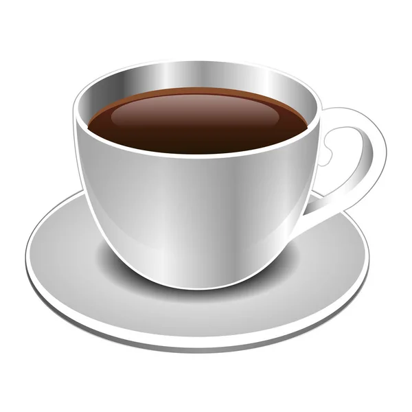 Taza de café aislada — Vector de stock