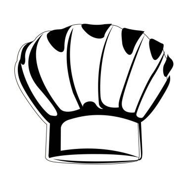 İzole toque illüstrasyon